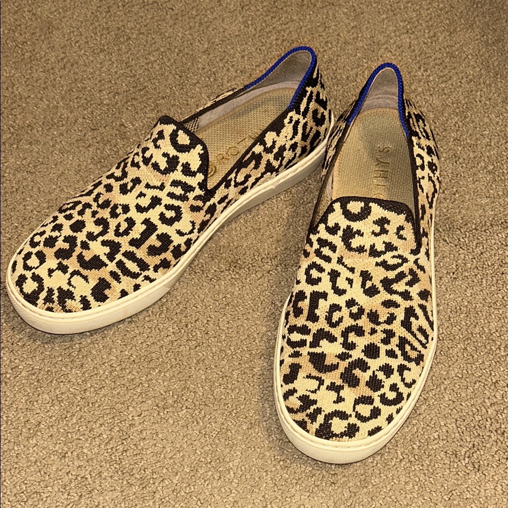 Rothy’s Leopard Print Slip-Ons